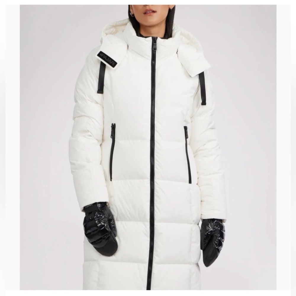 PAJAR SNOW WHITE PUFFER JACKET!! Sleek gorgeous!! New!! S - Picture 3 of 10